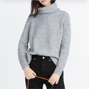 Madewell Heather Gray Turtleneck Sweater